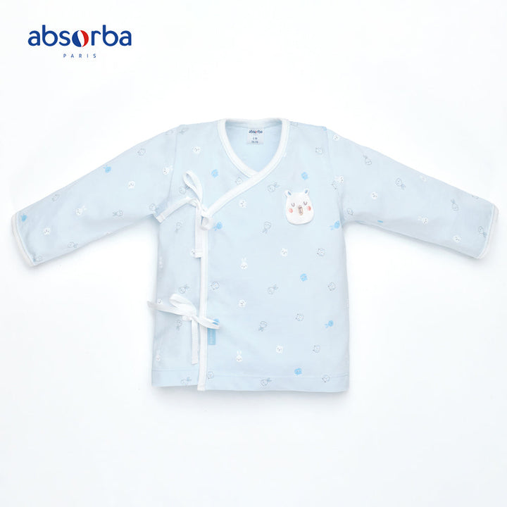 แอ็บซอร์บา ชุดเสื้อป้าย แขนยาว สำหรับเด็กแรกเกิด - 3 เดือน สีฟ้า คอลเลคชั่น Petit Ours ICCSHOPPING