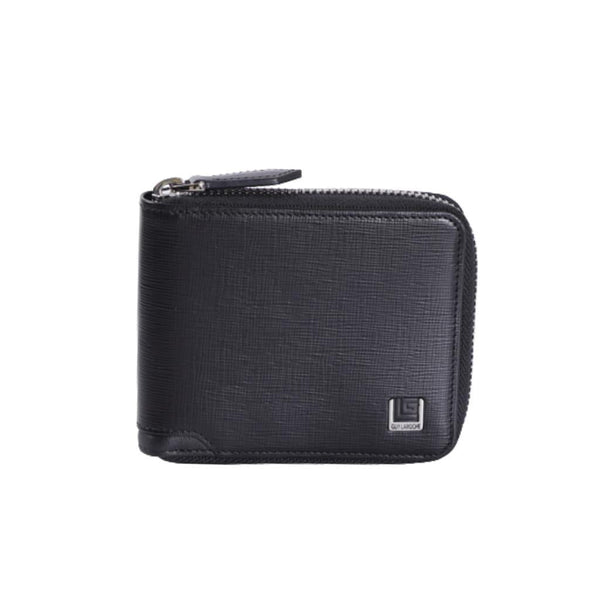 Guy Laroche กระเป๋าสตางค์พับสั้น ซิปรอบ รุ่น MGW0652ZW5 - สีดำ ICCSHOPPING
