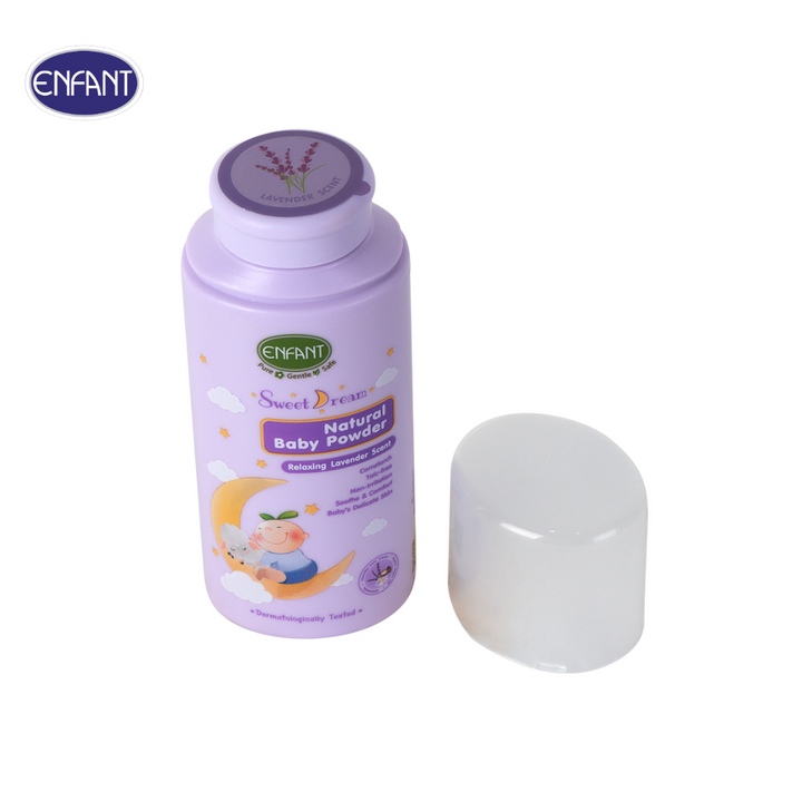 ENFANT (อองฟองต์) Sweet Dream Natural Baby Powder แป้งเด็ก สูตรธรรมชาติจากแป้งข้าวโพด กลิ่นลาเวนเดอร์ ใช้ได้ตั้งแต่เด็กแรกเกิด 80g. ICCSHOPPING