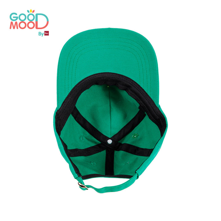 Good Mood by bsc หมวกแก๊ปปักโลโก้ GOOD MOOD ด้านข้าง สีเขียว สำหรับเด็กอายุ 3-8 ปี ผ้าทวิล ICCSHOPPING
