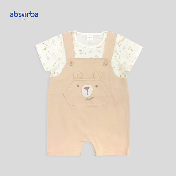 แอ็บซอร์บา ชุดเอี๊ยมหมีสั้น สำหรับเด็กอายุ 3-6 เดือน คอลเลคชั่น OUR SON ICCSHOPPING