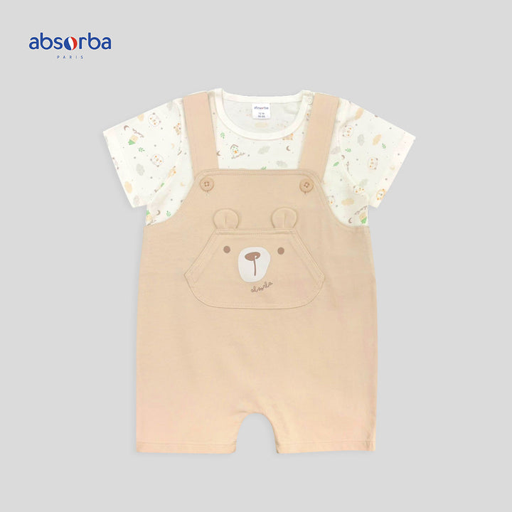 แอ็บซอร์บา ชุดเอี๊ยมหมีสั้น สำหรับเด็กอายุ 3-6 เดือน คอลเลคชั่น OUR SON ICCSHOPPING