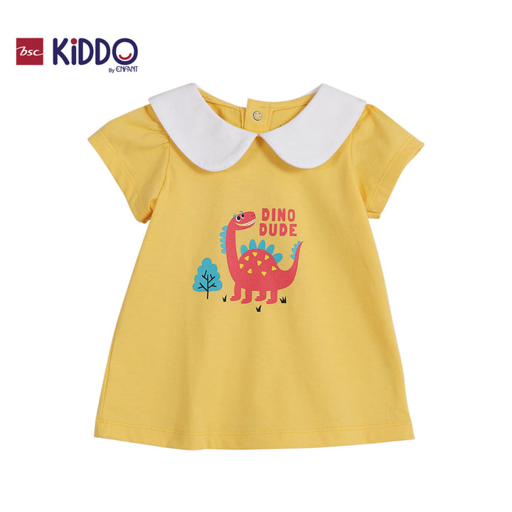 ENFANT (อองฟองต์) BSC KIDDO by Enfant ชุดเสื้อตัวยาว+กางเกงเลกกิ้ง สำหรับเด็ก 3 เดือน - 2 ปี คอลเล็กชั่น DINO DUDE สีเหลือง ICCSHOPPING