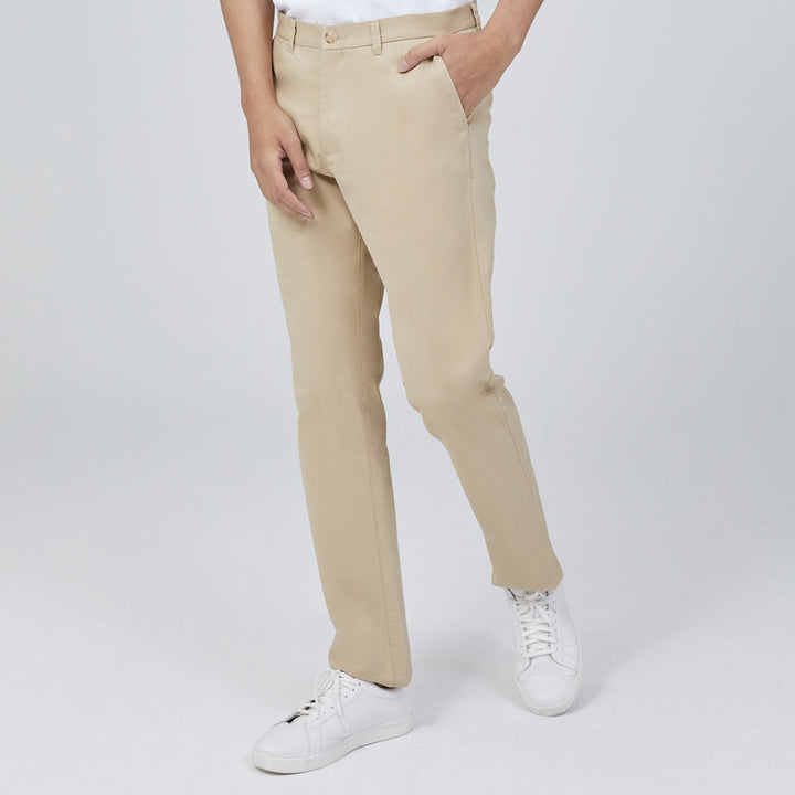 ARROW กางเกงลำลองขายาว Chino Pants ทรง Smart สีเบจ MSCM9V2-BE 