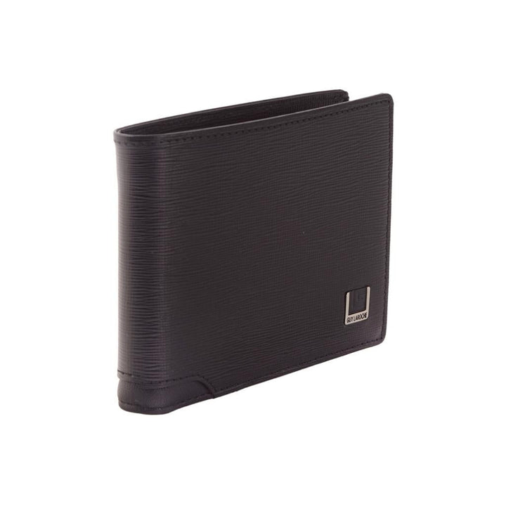 Guy Laroche กระเป๋าสตางค์หนังเรียบ พับสั้น 8 การ์ด สีดำ (BW31651W5BLS1) ICCSHOPPING