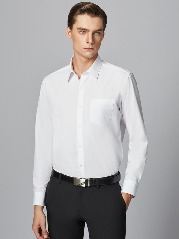 Guy Laroche เสื้อเชิ้ตแขนยาว สีขาว สัมผัสนุ่ม ใส่สบาย ทรง SLIM FIT รุ่น BAB6250P5WH ICCSHOPPING