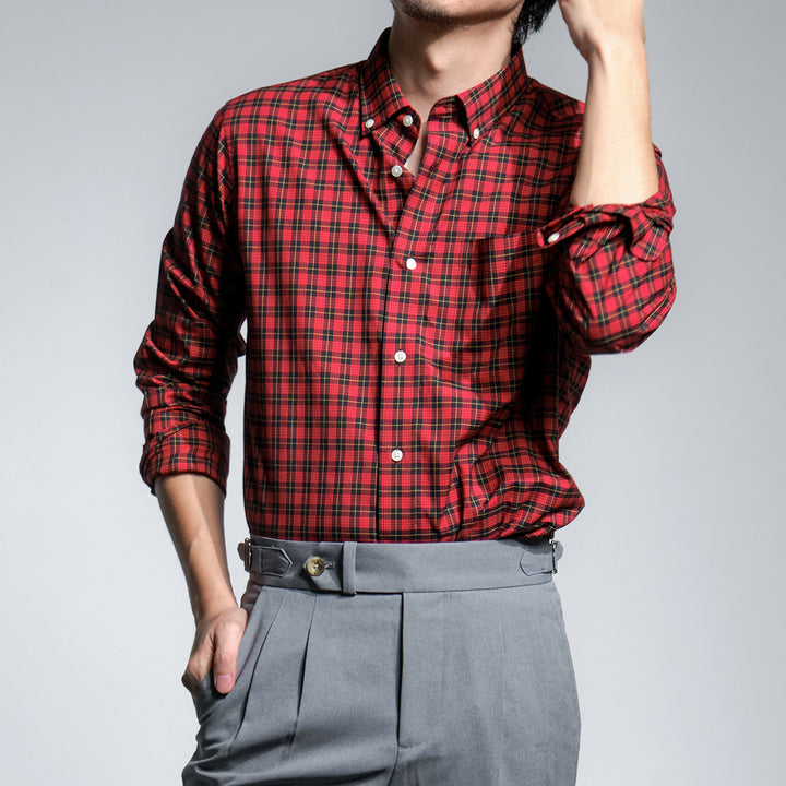 era-won เสื้อเชิ้ต ทรงปกติ รุ่น Dress Shirt สี Red tamiya 