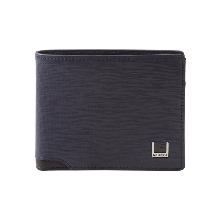 Guy Laroche กระเป๋าสตางค์หนังเรียบ พับสั้น 8 การ์ด สีกรมท่า (BW31651W5NVS1) ICCSHOPPING