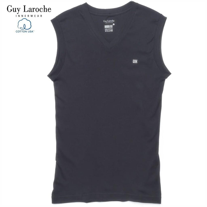 Guy Laroche (เสื้อแขนกุดคอวี Bady fit) มีให้เลือก 3 สี ผ้า Cotton USA 100% รุ่น(JVS2423R4) ICCSHOPPING