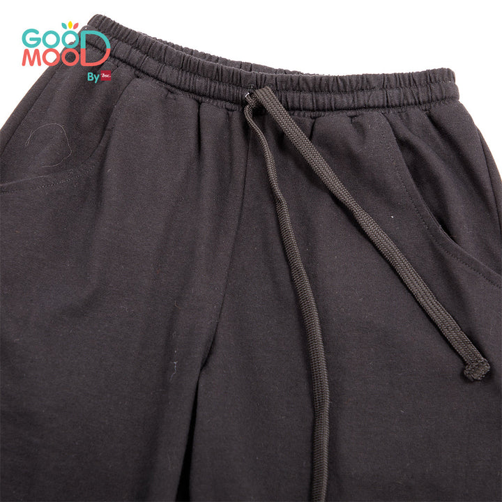 Good Mood by bsc กางเกงขาสั้น เอวยางยืด สีดำ สำหรับเด็กอายุ 2-9 ปี ผ้าคอตตอน ICCSHOPPING