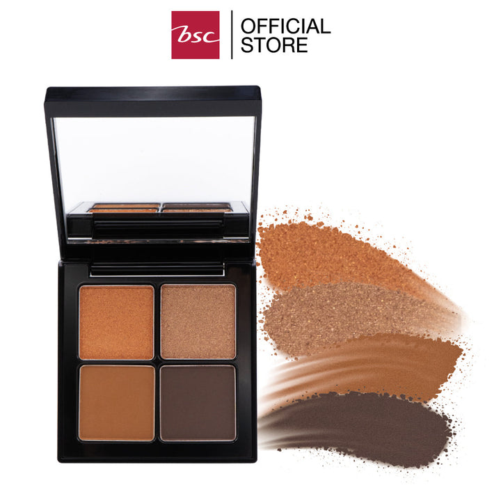 BSC AUTHENTIQ BIO SHIMMER&MATTE QUAD EYE PALETTEบีเอสซี ออเธนทิค ไบโอ ชิมเมอร์&แมทท์ ควอด อาย พาเล็ท อายชาโดว์มาพร้อมทั้งเนื้อแบบชิมเมอร์และแมทท์ เม็ดสีมีเนื้อสัมผัสที่นุ่มละมุน ช่วยให้เนื้ออายแชโดว์เนียนละอียด ICCSHOPPING