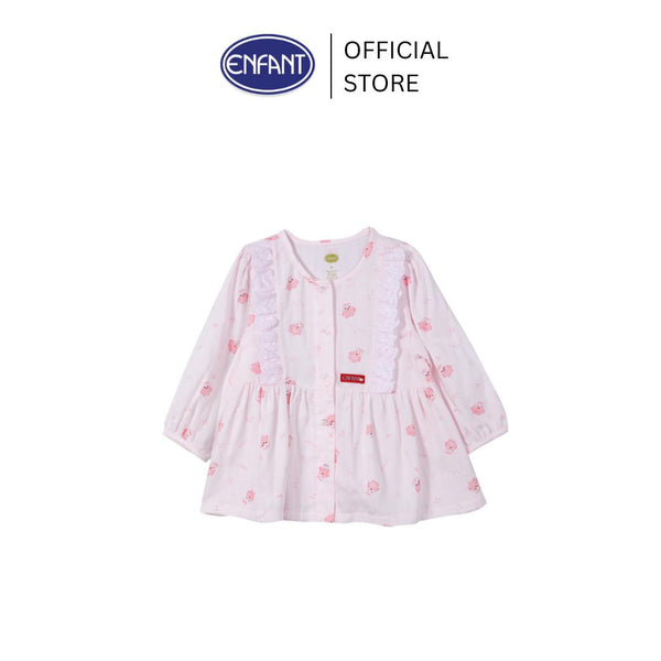 ENFANT (อองฟองต์) ชุดนอนเด็กผู้หญิงแขนยาว+ขายาว ลายนกฮูก สำหรับเด็ก 1-10 ปี คอลเล็กชั่น Owl Sweet dream ผ้าคอตตอนผสมใยไผ่ ICCSHOPPING
