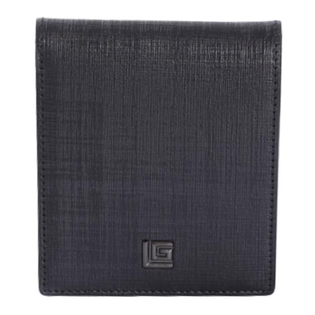 Guy Laroche กระเป๋าสตางค์หนังอัดลาย พับสั้น 8 การ์ด สีดำ (BW31621W5BLS1) ICCSHOPPING