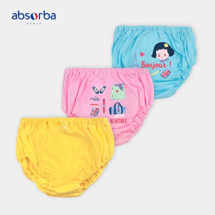 แอ็บซอร์บา (แพ็ค 3 ชิ้น) เซ็ตกางเกงใน เด็กหญิง สำหรับเด็กอายุ 1-7 ปี คละสี ICCSHOPPING