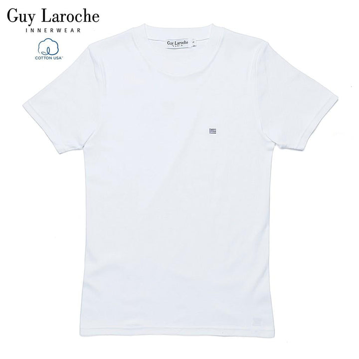 Guy Laroche เสื้อ T-Shirt ผ้า 100% Cotton คอกลมเนื้อแน่นนุ่มสบาย รุ่น(JVU2401R4) ICCSHOPPING