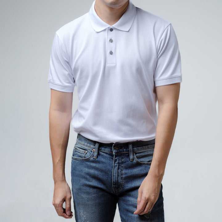era-won เสื้อโปโล แขนสั้น ทรงสลิม Polo Shirt สี White 