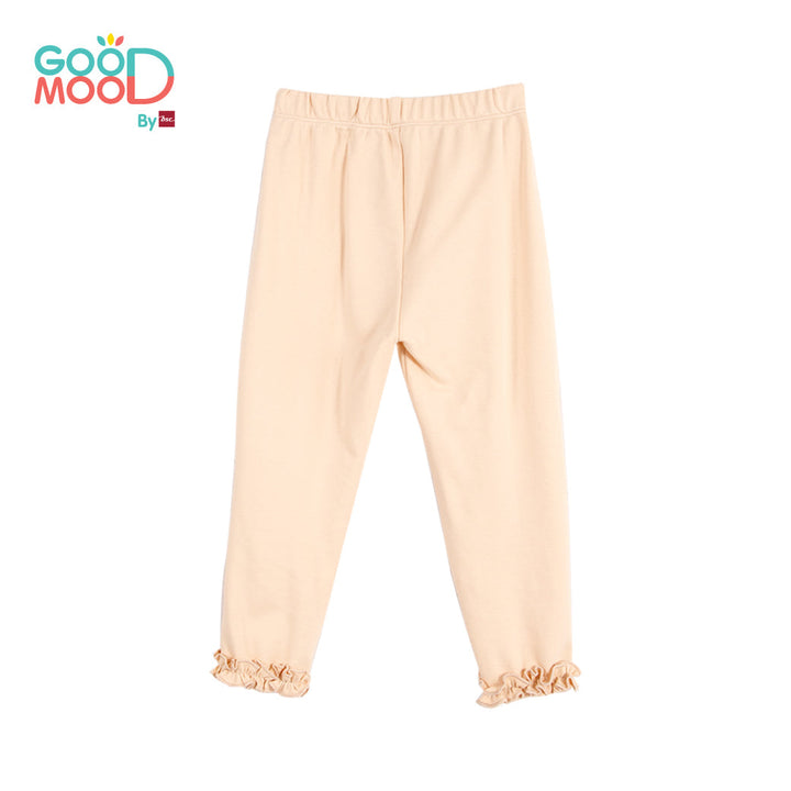 Good Mood by bsc กางเกงเลกกิ้งขา 4 ส่วน สำหรับเด็กอายุ 2-9 ปี ผ้า Cotton Spandex สีครีม ICCSHOPPING