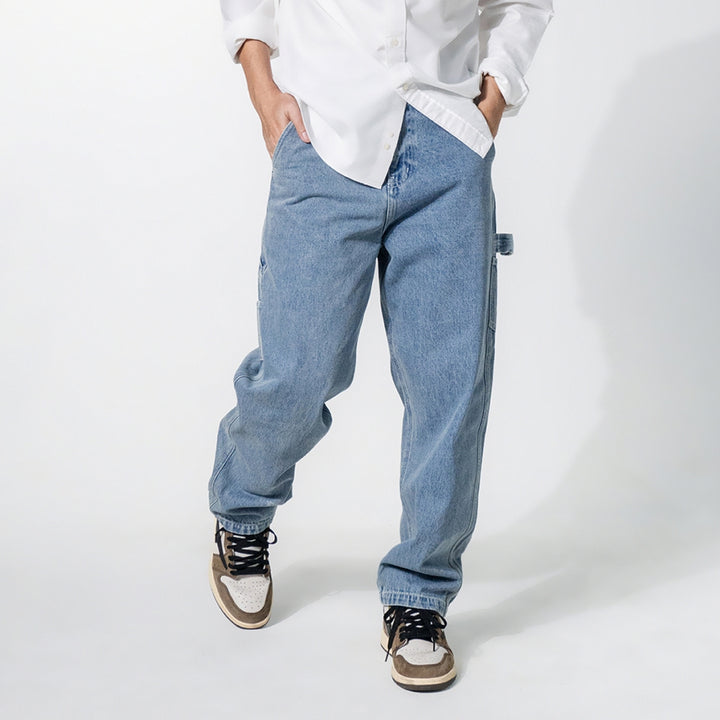 era-won กางเกงยีนส์ รุ่น DENIM CARPENTER สี LIGHT WASH 