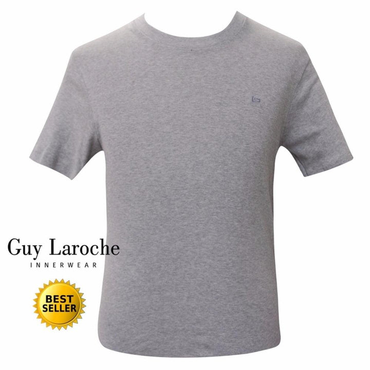 Guy Laroche เสื้อยืดชายสีเทา ปัก LOGO กีราโลช ที่หน้าอก สีเทา Guy Laroche