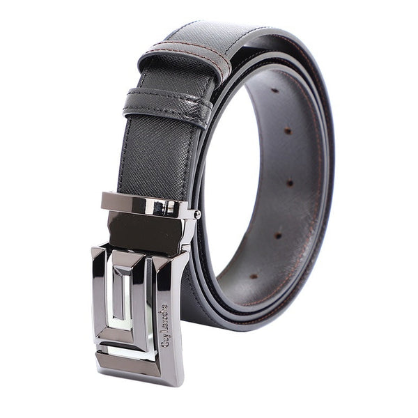 Guy Laroche เข็มขัดหนังผู้ชาย ( หัวสีดำเงา ) - BB54002W3BL Guy Laroche