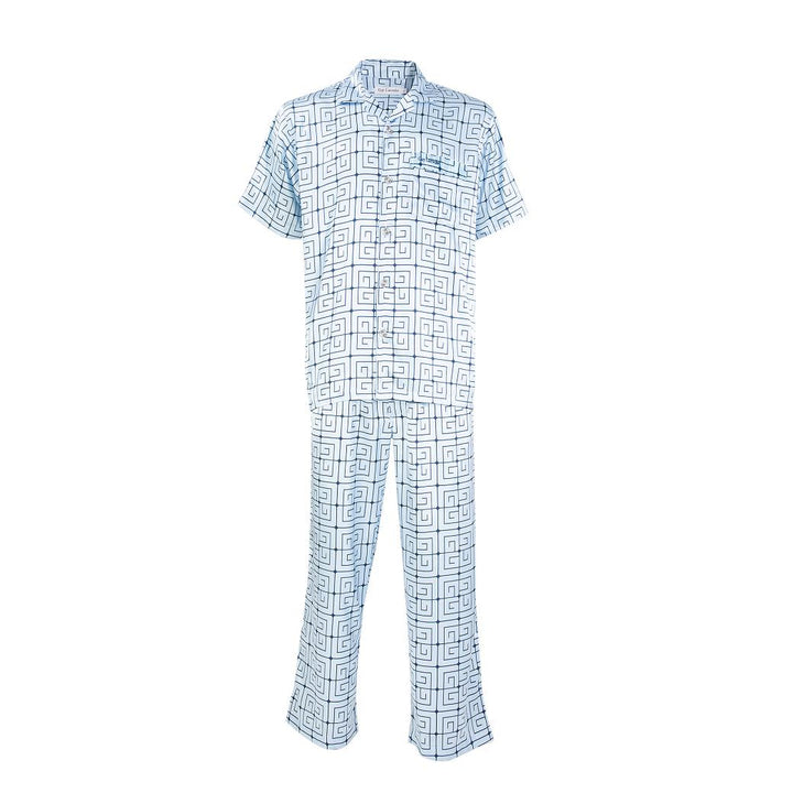 Guy Laroche ชุดนอนผ้าซาติน คอปก แขนสั้น ขายาว พิมพ์ลาย รุ่น JPP7522W4 ICCSHOPPING
