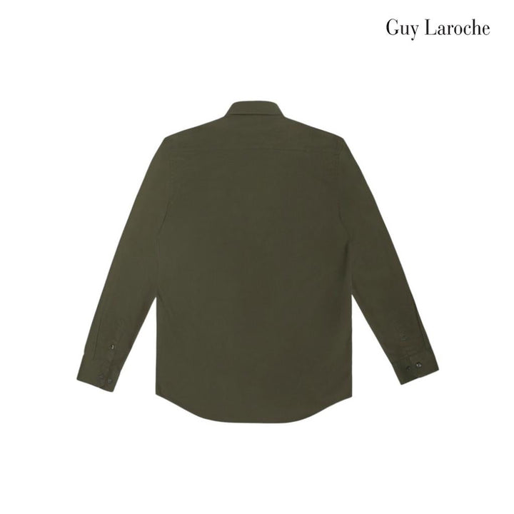 Guy Laroche เสื้อเชิ้ต PET แขนยาว สีเขียวเข้ม ทรง SLIM FIT รุ่น BAB6200W5DR ICCSHOPPING