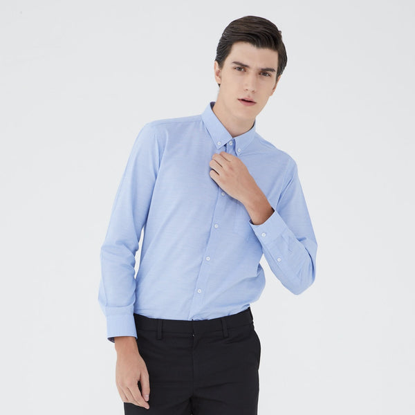 ARROW EASY CARE SHIRT เสื้อเชิ้ตทำงานแขนยาวสีฟ้าอ่อน ทรง SLIM FIT รหัส MACS961 LB ARROW