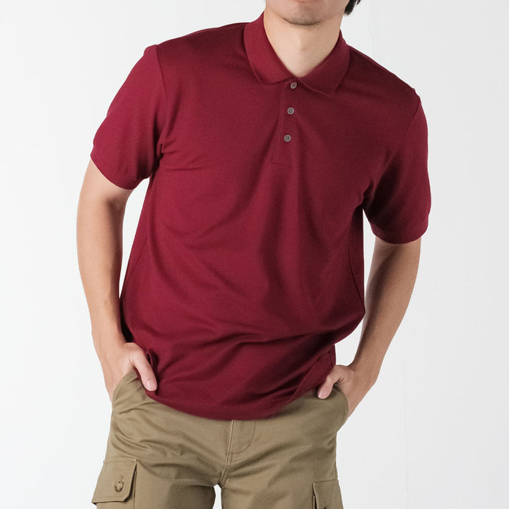 era-won เสื้อโปโล แขนสั้น ทรงสลิม Polo Shirt สี Maroon 