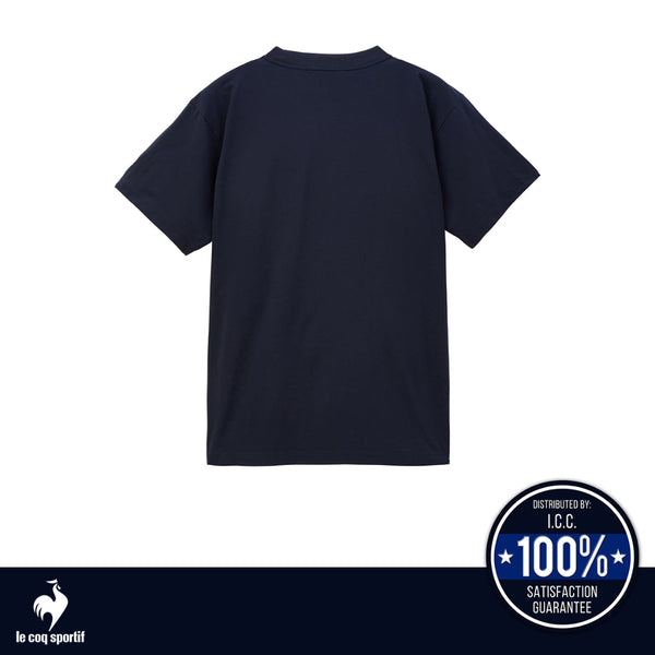 le coq sportif เสื้อเทรนนิ่ง ออกกำลังกาย ผู้ชาย สีกรม (T-shirt, เสื้อยืด, เสื้อออกกำลังกาย, lecoq) ICCSHOPPING