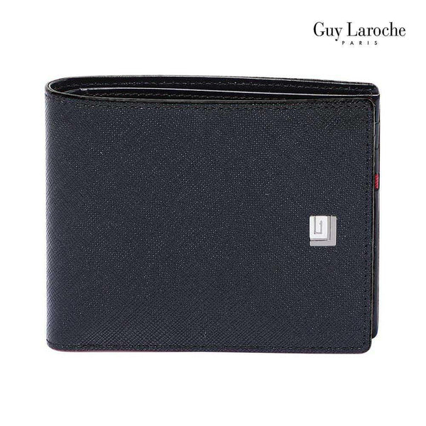Guy Laroche กระเป๋าสตางค์พับสั้น มีลิ้นกลาง รุ่น CASEY - สีดำ (AGP01523W5) ICCSHOPPING