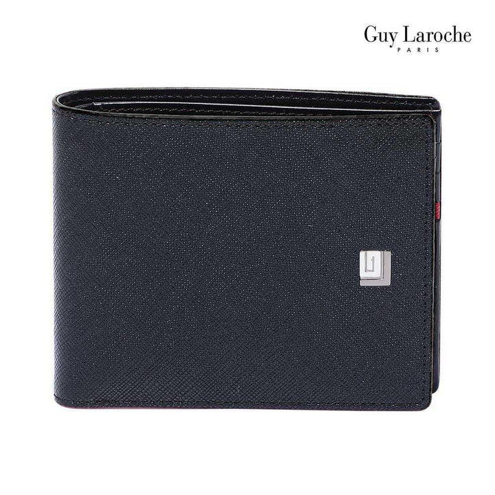 Guy Laroche กระเป๋าสตางค์พับสั้น มีลิ้นกลาง รุ่น CASEY - สีดำ (AGP01523W5) ICCSHOPPING