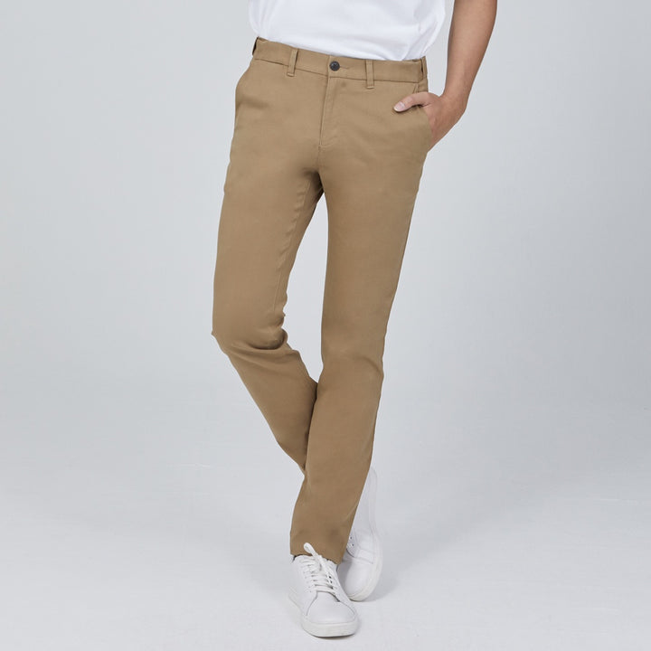 ARROW CHINO กางเกงชิโน่ ลำลองขายาว SMART Fit รุ่น Easy Move ปรับเอวได้ MECM9T5-KO สีเบจ 
