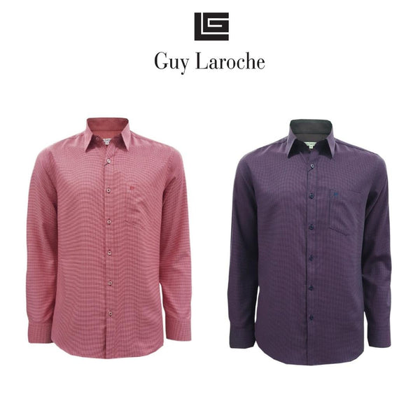 Guy Laroche เสื้อเชิ้ตทำงานแขนยาว ทรง SLIM FITมีให้เลือก 2 สี  รุ่น BAB9202S4 ICCSHOPPING