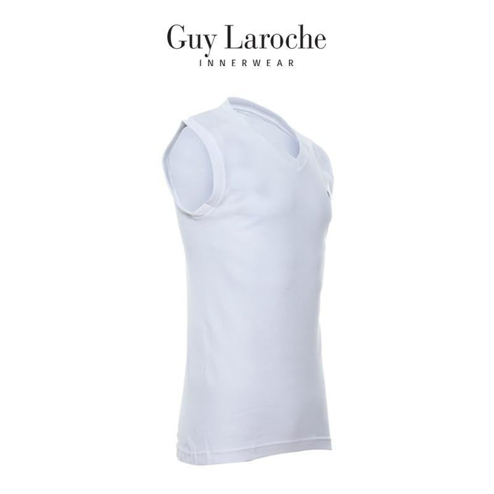 Guy Laroche (เสื้อแขนกุดคอวี Bady fit) มีให้เลือก 3 สี ผ้า Cotton USA 100% รุ่น(JVS2423R4) ICCSHOPPING