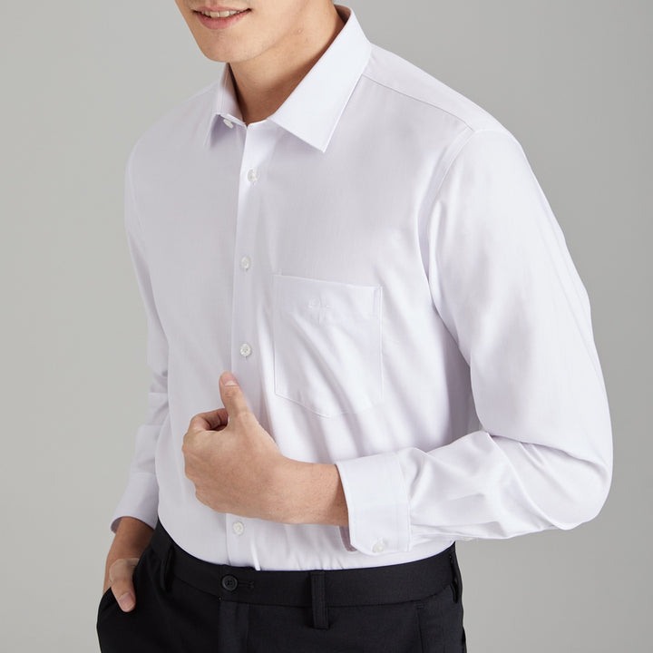 ARROW No.5 SHIRT เสื้อเชิ้ตประหยัดไฟเบอร์ 5 ไม่ต้องรีด เชิ้ตทำงานแขนยาวสีขาว ทรง SMART FIT รหัส MACM741 WH 