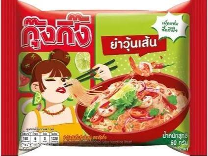 วุ้นเส้นกุ๊งกิ๊ง รสยำวุ้นเส้น (แบบซอง 60 กรัม ) แพค 4 ซอง ICCSHOPPING