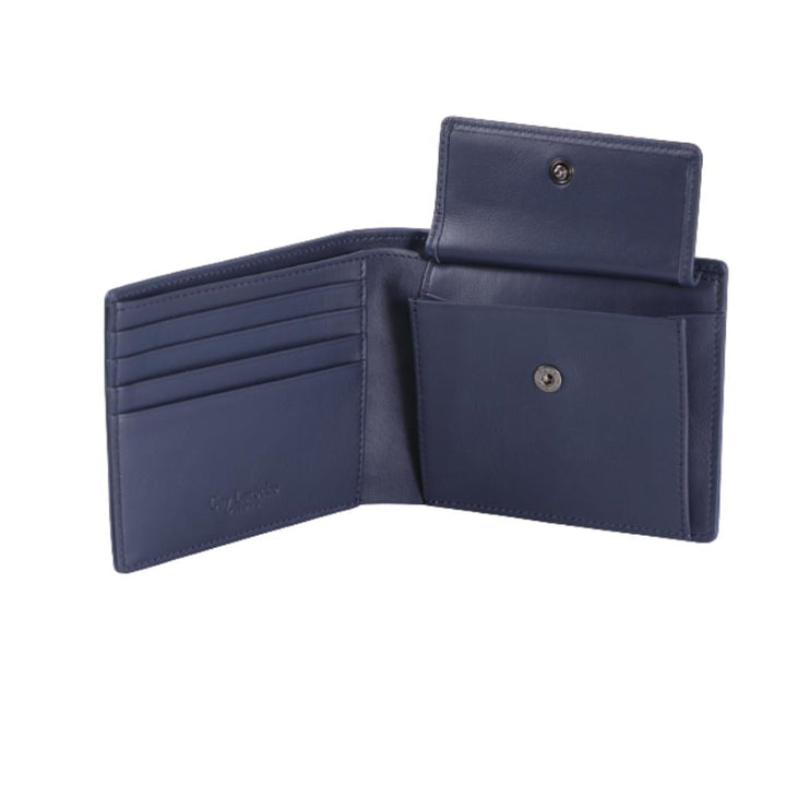 Guy Laroche กระเป๋าสตางค์หนังเรียบ มีช่องใส่เหรียญ สีน้ำเงิน  (BW13374W5NVS1) ICCSHOPPING