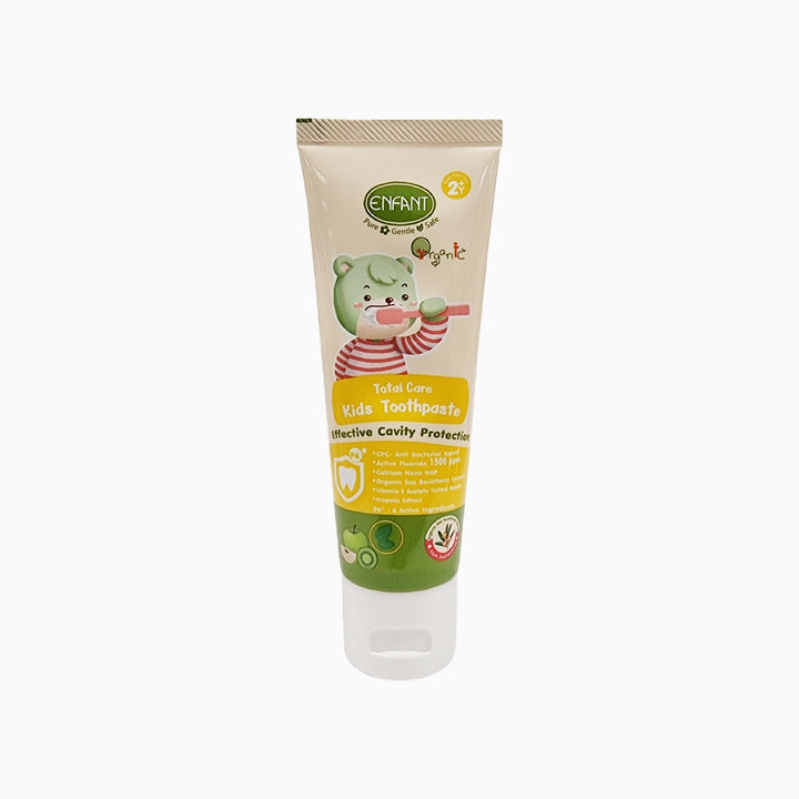 Enfant อองฟองต์ Organic Plus Total Care Kids Toothpaste Apple Kiwi Mint ยาสีฟันสำหรับเด็ก 2 ปีขึ้นไป 50 ml. ENFANT