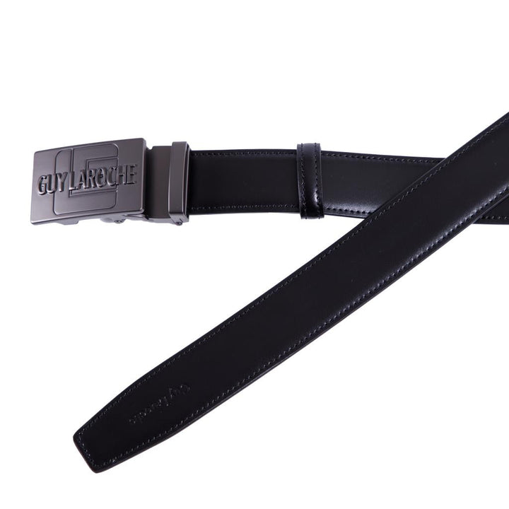 Guy Laroche เข็มขัดหนังผู้ชาย หัวเข็มขัดแบบออโต้ล๊อค ขนาดเอว 33 - 43 นิ้ว สีดำ (BB51033R5BL) ICCSHOPPING