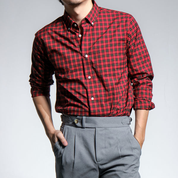 era-won เสื้อเชิ้ต ทรงปกติ รุ่น Dress Shirt สี Red tamiya 