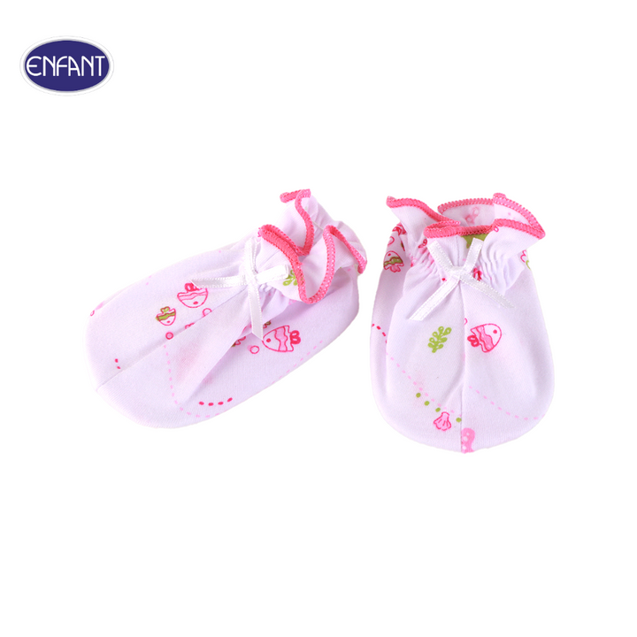 ENFANT (อองฟองต์) Gift set Debon by Enfant เซ็ตเสื้อผ้า 1กล่อง/6ไอเท็ม สำหรับเด็ก 0-3 เดือน ผ้าคอตตอน 100% สีชมพู 