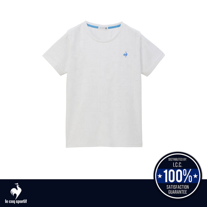 le coq sportif เสื้อเทรนนิ่ง ออกกำลังกาย ผู้หญิง สีขาว (T-shirt, เสื้อยืด, เสื้อออกกำลังกาย, lecoq) ICCSHOPPING