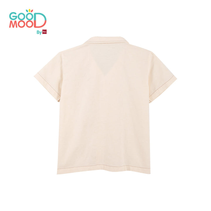 Good Mood by bsc เสื้อฮาวาย สีครีม สำหรับเด็กอายุ 2-9 ปี ผ้า Oxford ICCSHOPPING