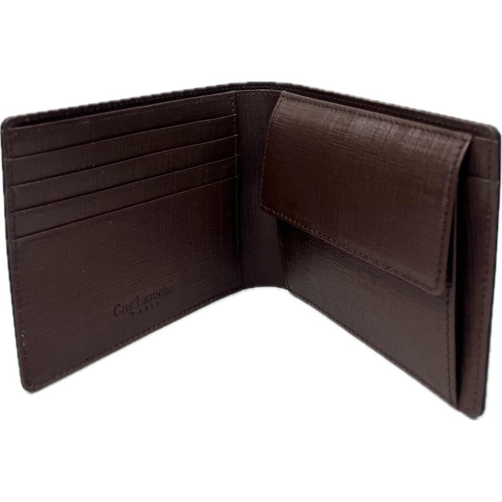 Guy Laroche กระเป๋าสตางค์อัดลาย มีช่องใส่เหรียญ สีน้ำตาล (BW33622W5BRS1) ICCSHOPPING