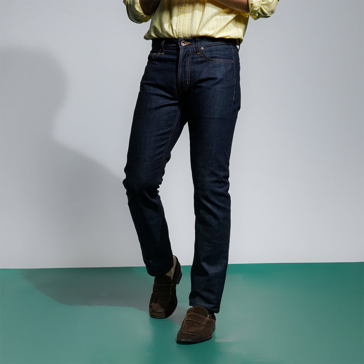 era-won กางเกงยีนส์ DENIM SLIM ANTIBACTERIA สี Double Blue (11.5OZ.) 