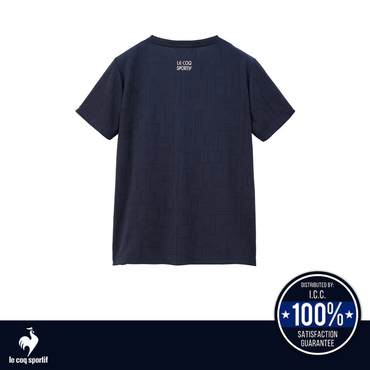 le coq sportif เสื้อเทรนนิ่ง ออกกำลังกาย ผู้หญิง สีกรม (T-shirt, เสื้อยืด, เสื้อออกกำลังกาย, lecoq) ICCSHOPPING