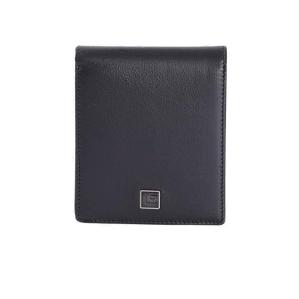 Guy Laroche กระเป๋าสตางค์หนังเรียบ พับสั้น 8 การ์ด สีดำ(BW11614W5BLS1) ICCSHOPPING