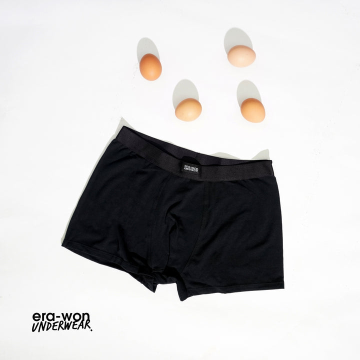 era-won กางเกงในไข่สะอาด Anti-bacteria trunk สี Black กล่องส้ม 4 ชิ้น 