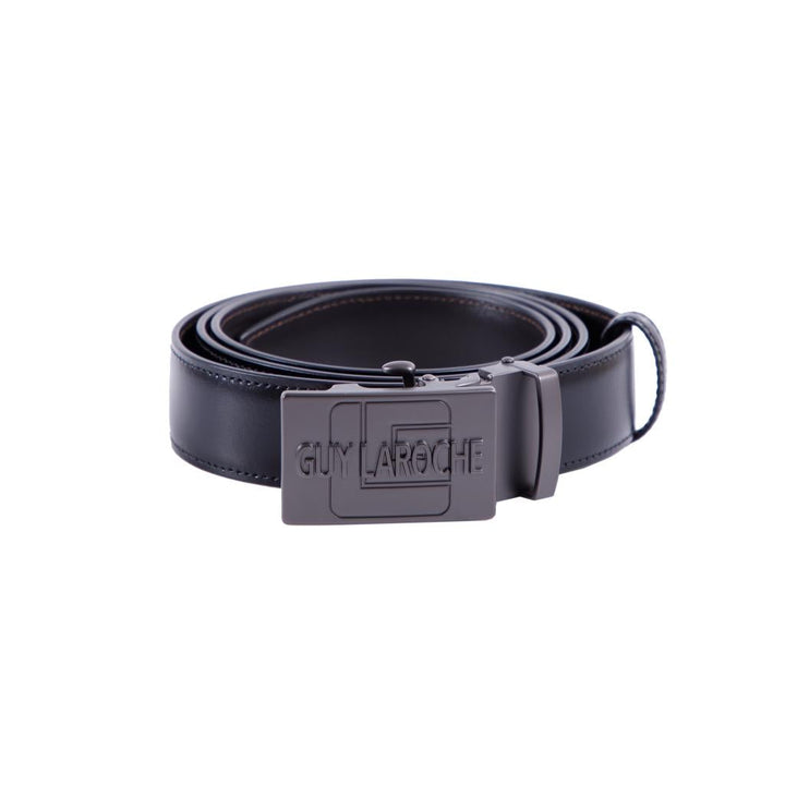 Guy Laroche เข็มขัดหนังผู้ชาย หัวเข็มขัดแบบออโต้ล๊อค ขนาดเอว 33 - 43 นิ้ว สีดำ (BB51033R5BL) ICCSHOPPING