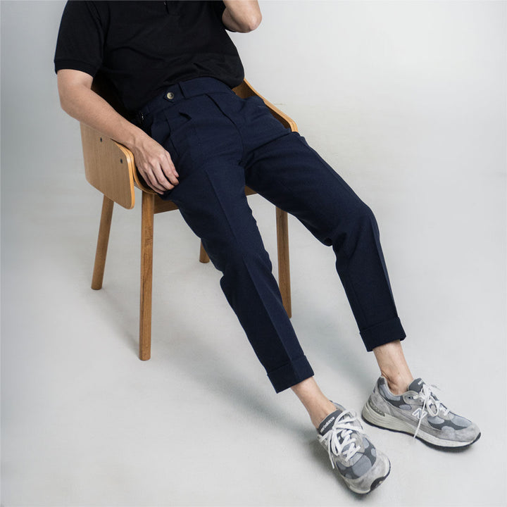 era-won กางเกงขายาว รุ่น DOUBLE BELTS TROUSERS สี Blue System 
